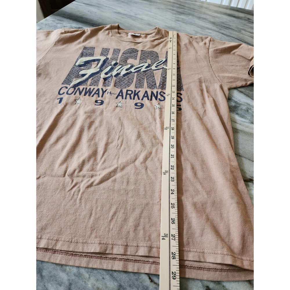 Vintage 1995 Cowboy Rodeo Conway Arkansas Tan T-Shirt Tan XL USA AHSRA - Picture 6 of 6